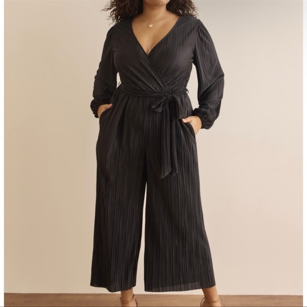 ARULA Black Wrap Jumpsuit